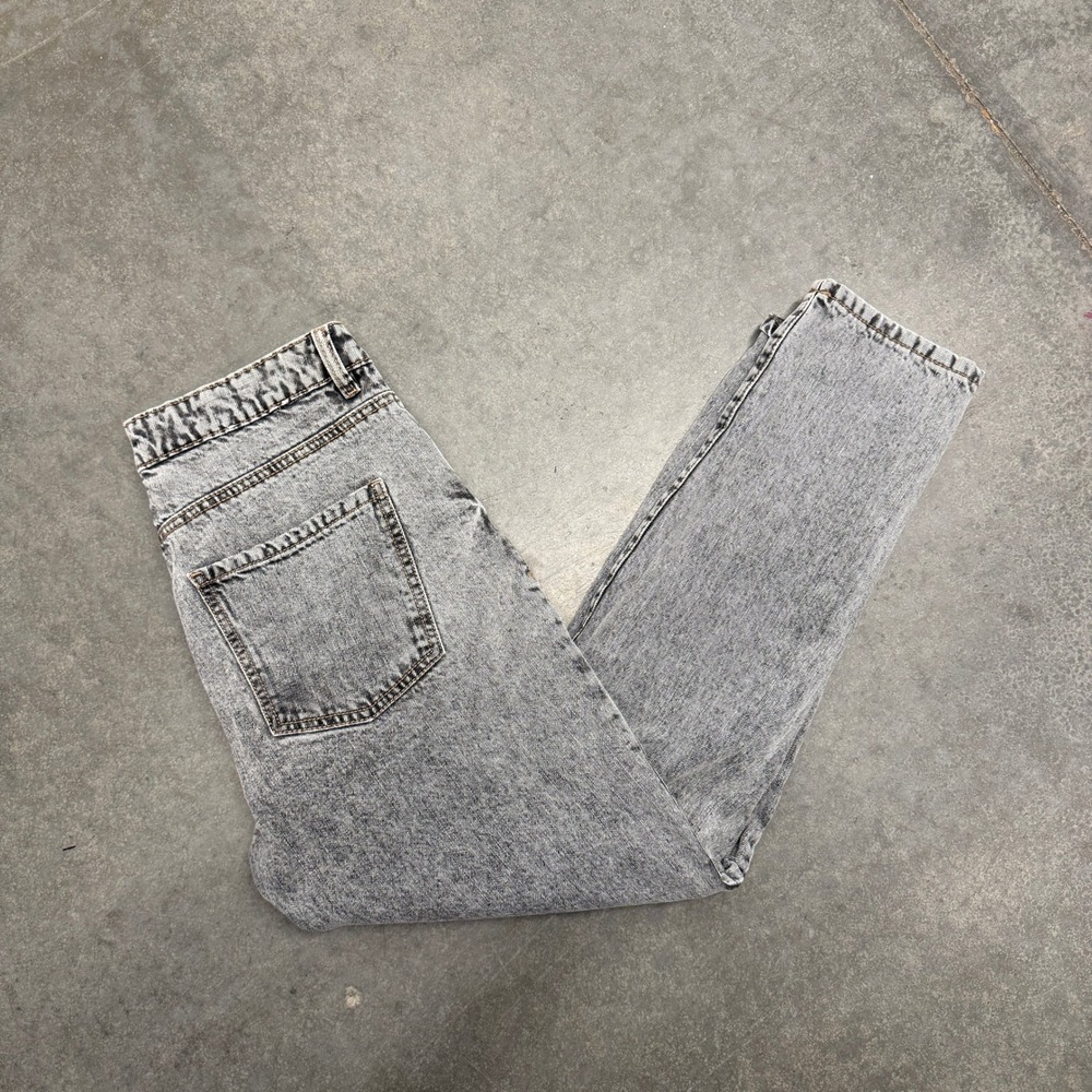 Garage Denim Mom Jeans Grey Acid Wash High Rise Distressed Size 3 100060807